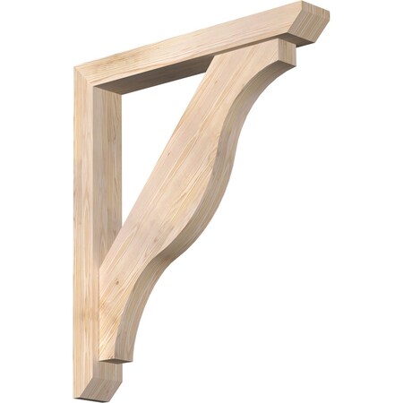 Ekena Millwork Funston Slat Smooth Bracket w/ Offset Brace, Douglas Fir, 5 1/2"W x 38"D x 44"H BKT0604X38X44FST06SDF